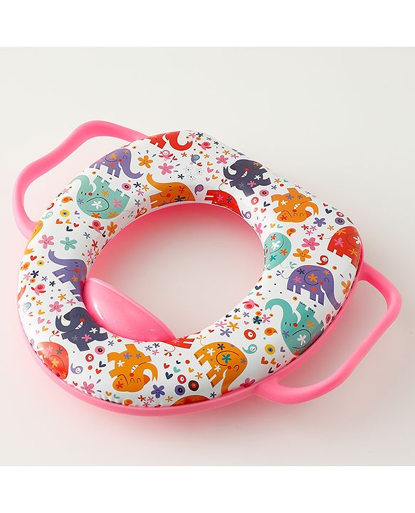 Babyhug Baby Potty Seat With Aquatic Print - Light Blue