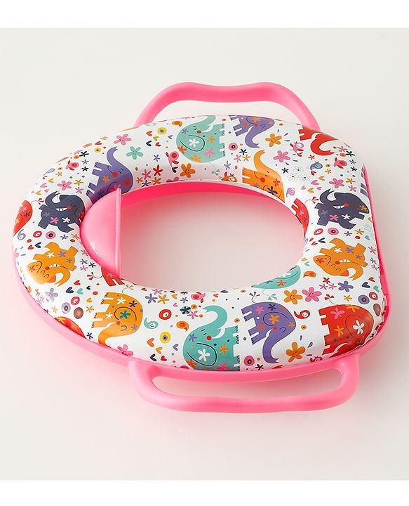Babyhug Baby Potty Seat With Aquatic Print - Light Blue