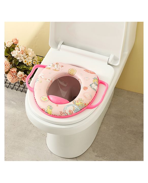 Babyhug Baby Potty Seat With Aquatic Print - Light Blue