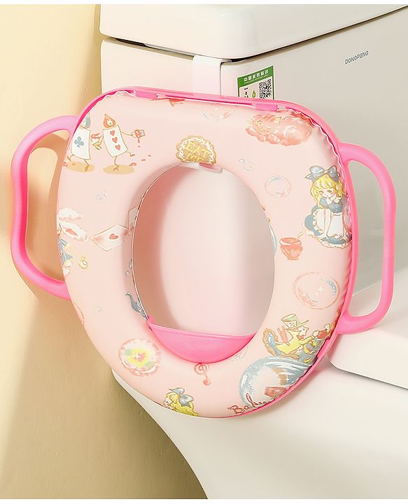 Babyhug Baby Potty Seat With Aquatic Print - Light Blue
