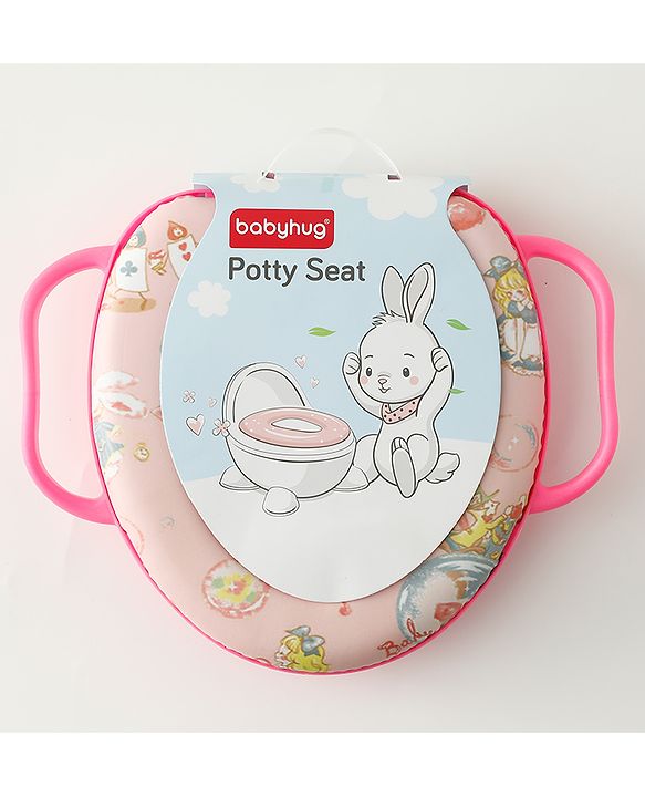 Babyhug Baby Potty Seat With Aquatic Print - Light Blue