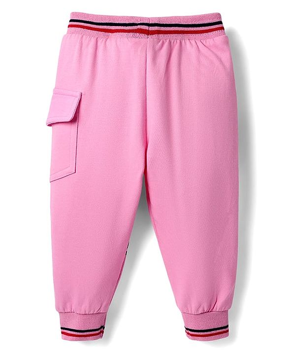 Babyhug Disney Terry Knit Full Sleeves T-Shirt & Track Pant Set with Minnie Mouse Graphics - Pink