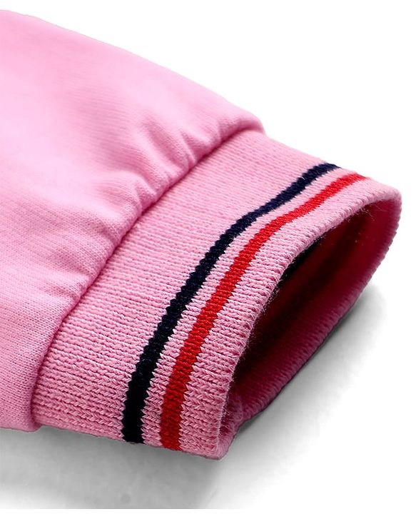 Babyhug Disney Terry Knit Full Sleeves T-Shirt & Track Pant Set with Minnie Mouse Graphics - Pink