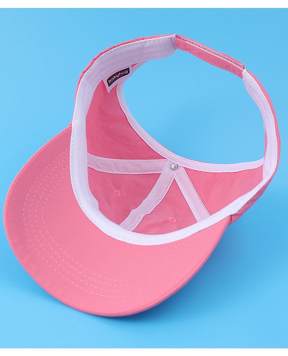 Babyhug Free Size Baseball Cap With Floral Applique - Black