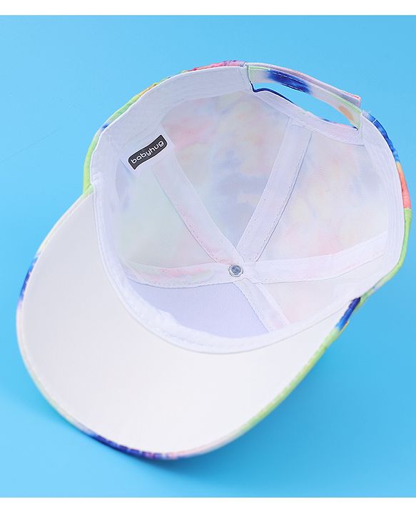 Babyhug Baseball Cap With Tie & Dye Print & Ear Applique - Multicolor