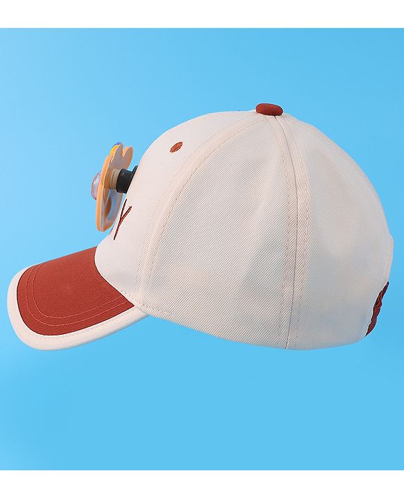 Babyhug Baseball Cap With Teddy Bear Applique (Colour May Vary)