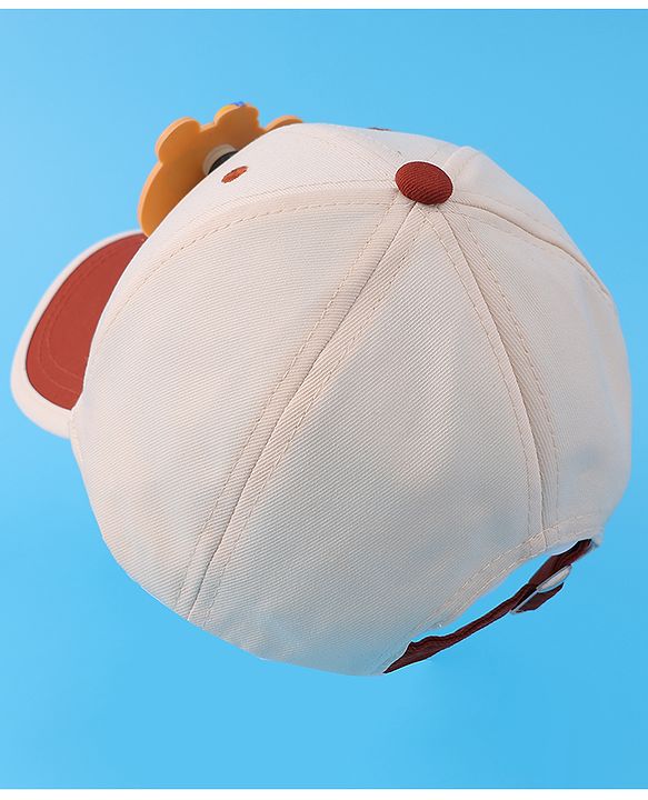 Babyhug Baseball Cap With Teddy Bear Applique (Colour May Vary)