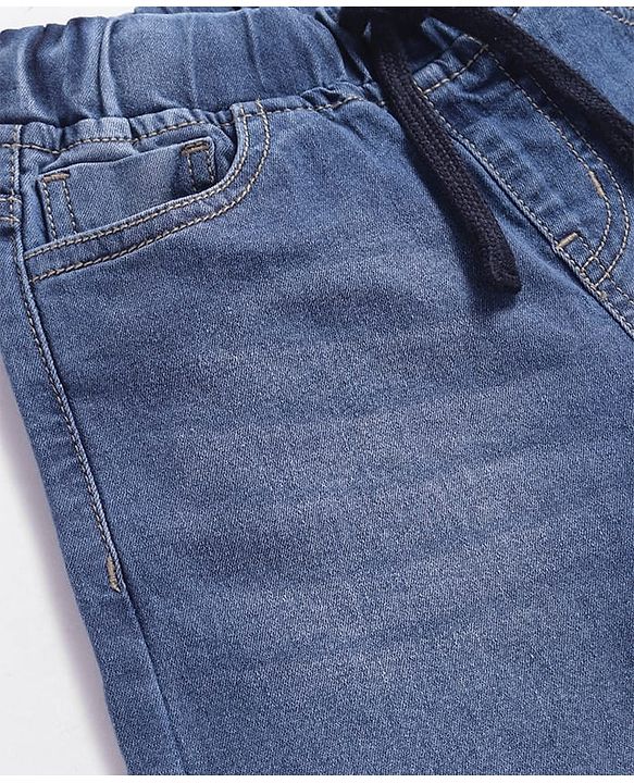 Pine Kids Full Length Washed Denim Jeans - Light Blue
