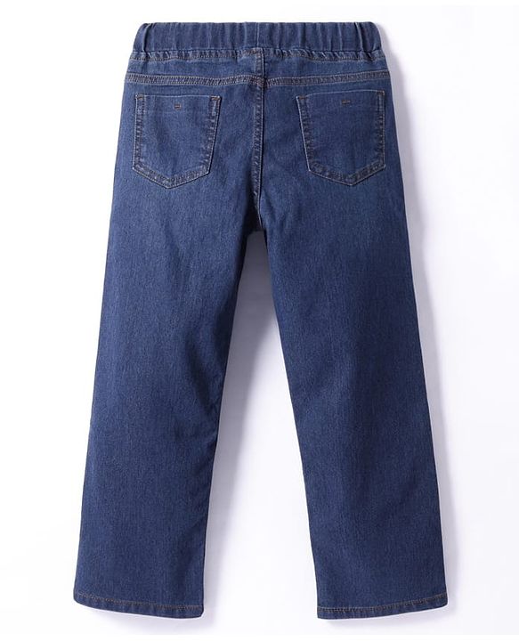 Pine Kids Woven Full Length Washed Denim Jeans - Blue