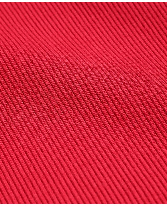Pine Kids Cotton Knit Sleeveless Solid Color Ribbed Top - Red