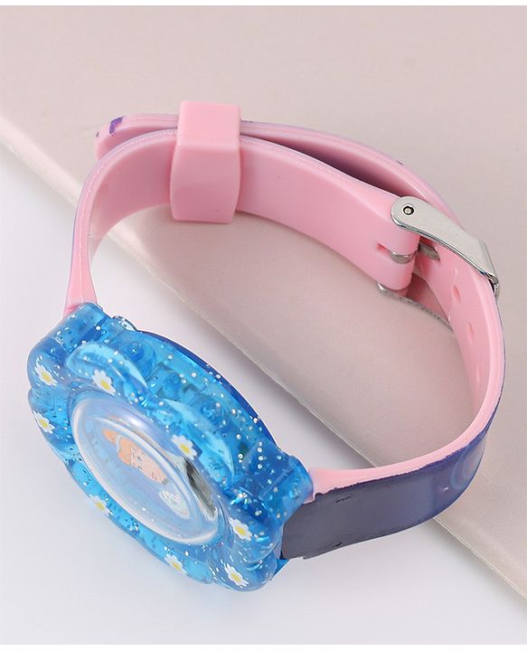 Babyhug Digital Watch with Cinderella Print - Light Blue