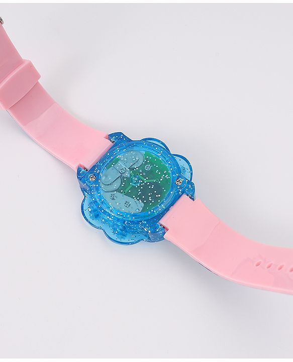 Babyhug Digital Watch with Cinderella Print - Light Blue