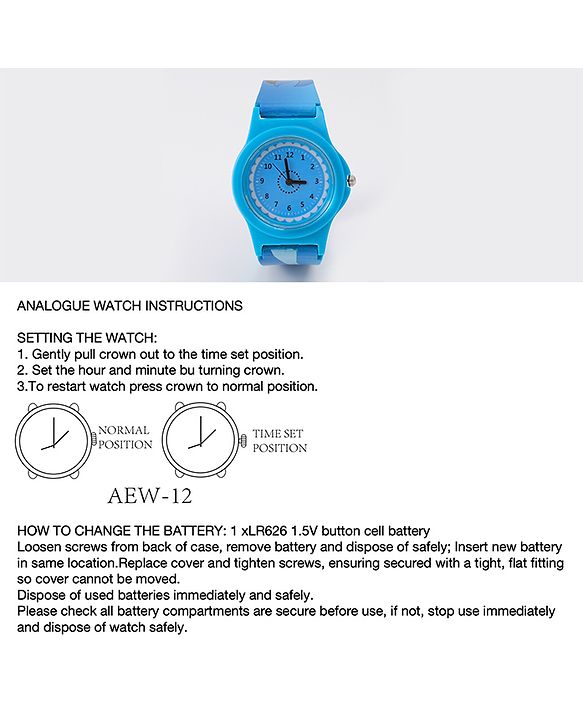 Pine Kids Disney Analog Watch with Minnie Mouse Print - Blue