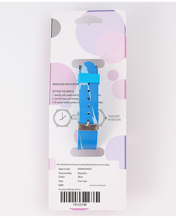 Pine Kids Disney Analog Watch with Minnie Mouse Print - Blue