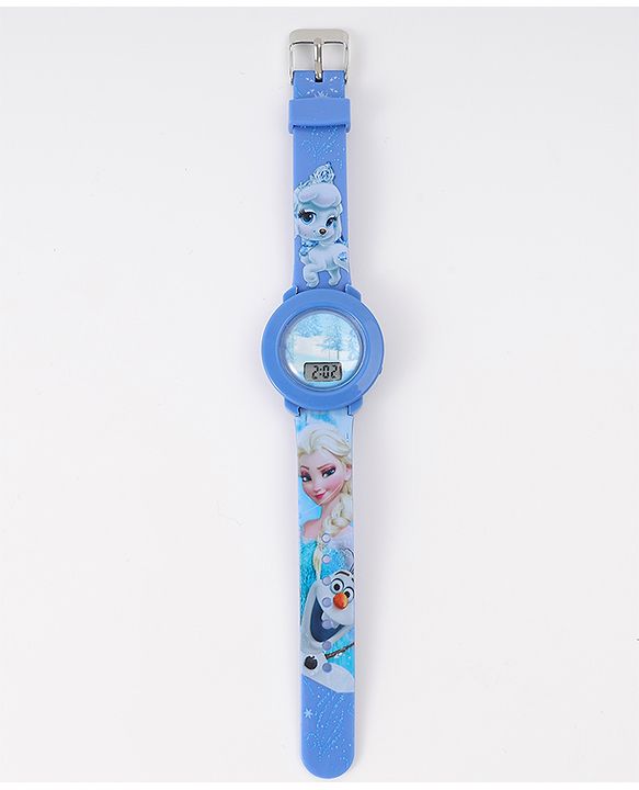 Babyhug Digital Watch with Elsa Print - Blue