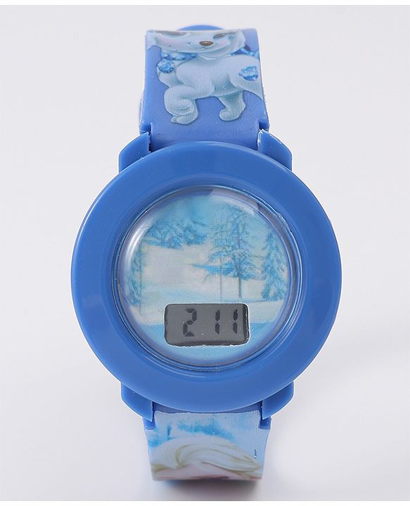 Babyhug Digital Watch with Elsa Print - Blue