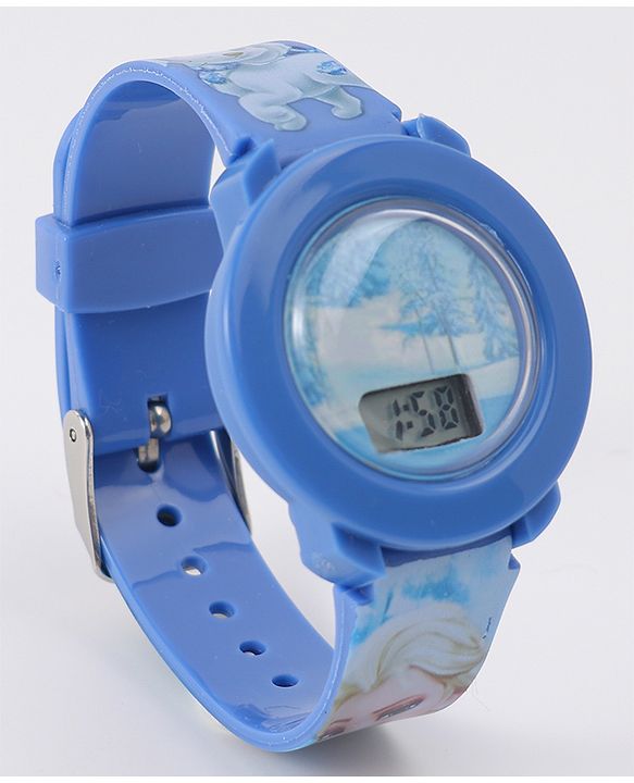 Babyhug Digital Watch with Elsa Print - Blue