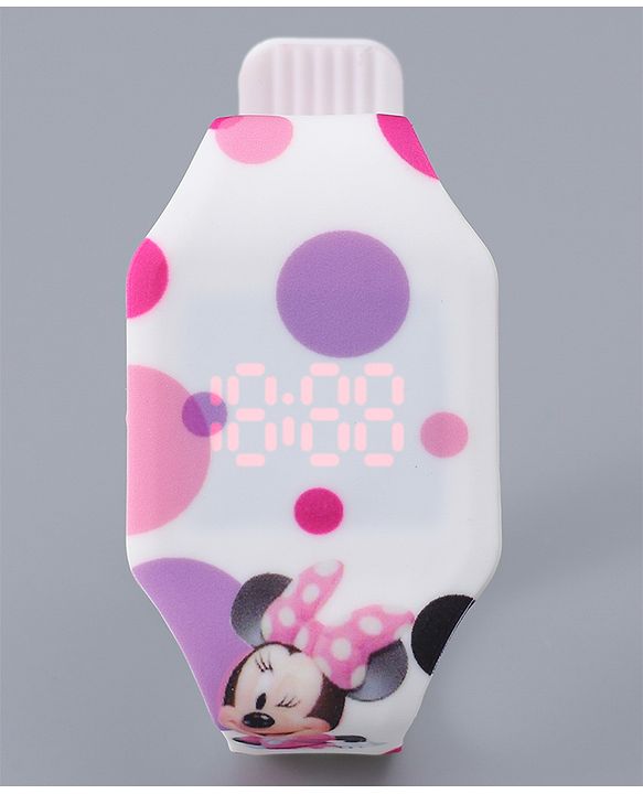 Babyhug Digital Watch with Minnie Mouse Print - Multicolor