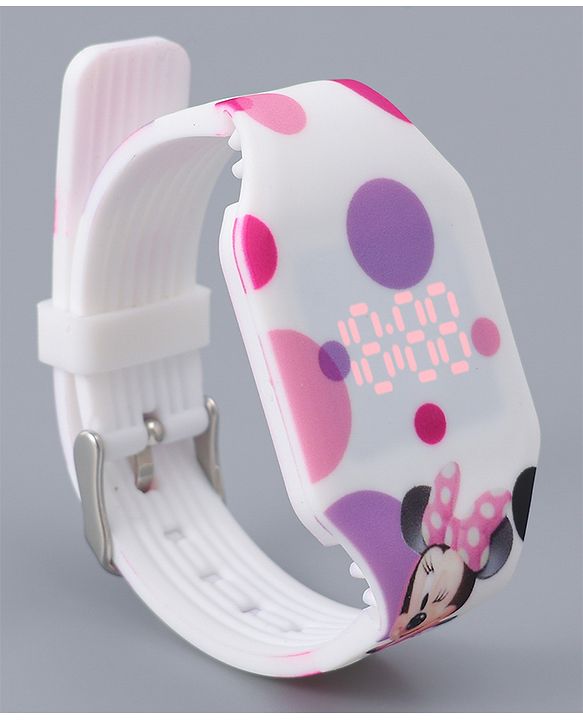 Babyhug Digital Watch with Minnie Mouse Print - Multicolor