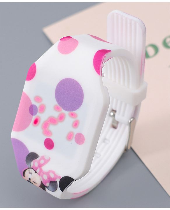 Babyhug Digital Watch with Minnie Mouse Print - Multicolor