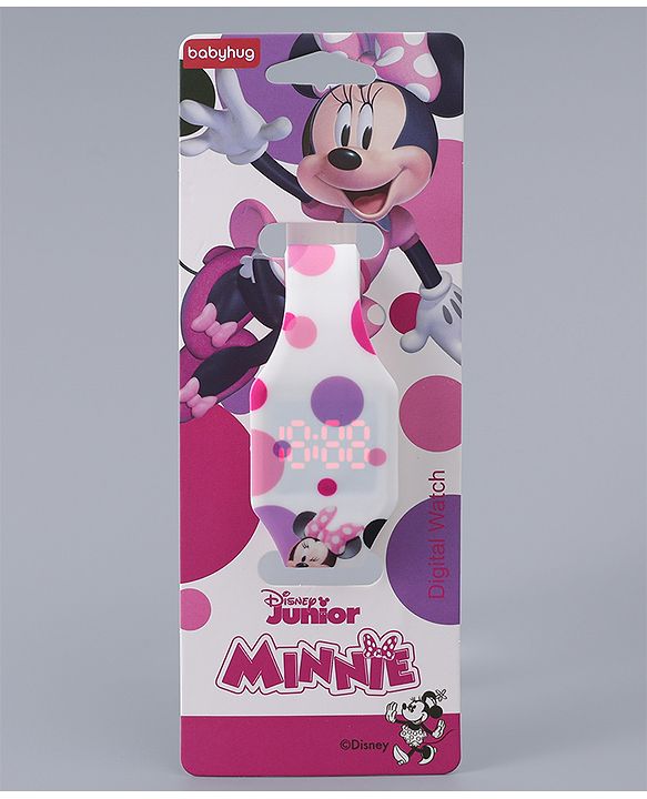 Babyhug Digital Watch with Minnie Mouse Print - Multicolor