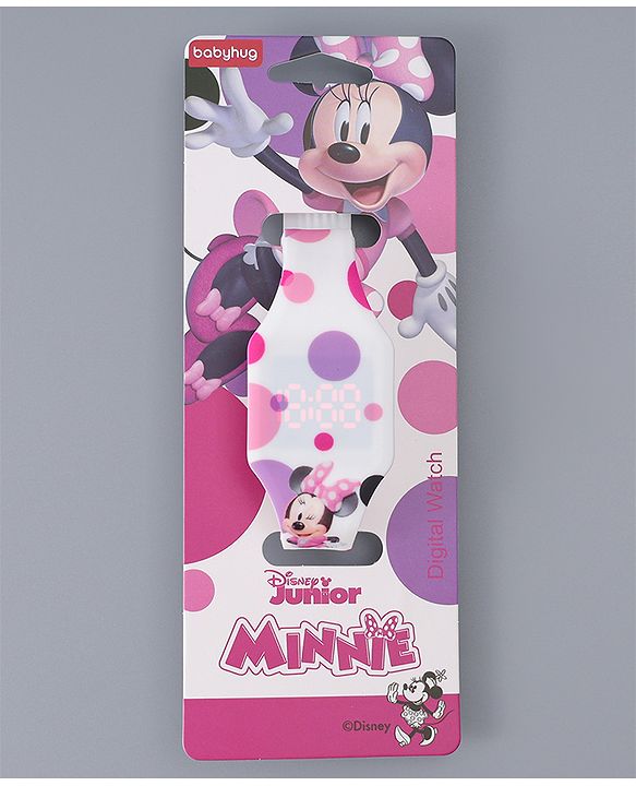 Babyhug Digital Watch with Minnie Mouse Print - Multicolor