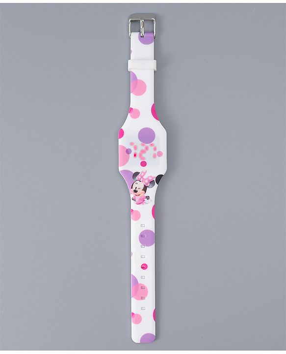 Babyhug Digital Watch with Minnie Mouse Print - Multicolor