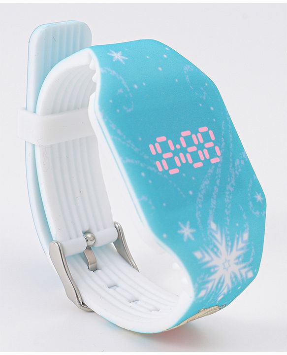 Babyhug Digital Watch with Disney Frozen Print - Light Blue