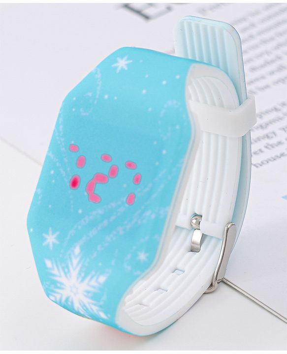 Babyhug Digital Watch with Disney Frozen Print - Light Blue