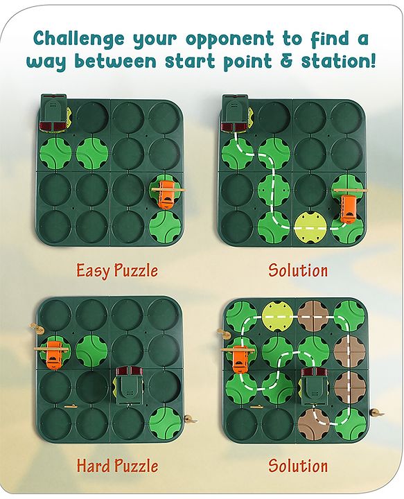 Babyhug Premium DIY Jungle Maze Track Set With 41 Pieces Interactive | Customizable | Jungle Maze Game - Green