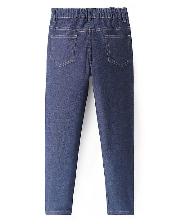 Pine Kids Woven Full Length Washed Denim Jeans -  Navy Blue