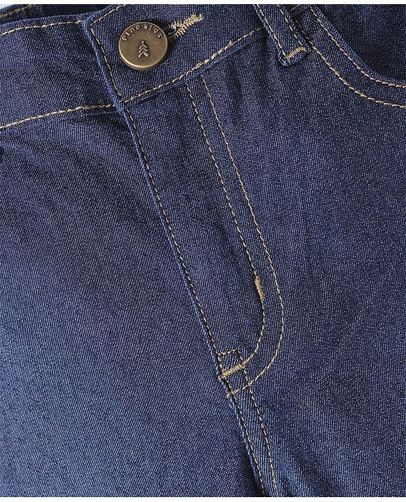 Pine Kids Woven Full Length Washed Denim Jeans -  Navy Blue