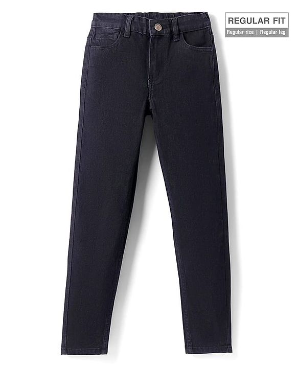 Pine Kids Woven Full Length Washed Denim Jeans -  Navy Blue