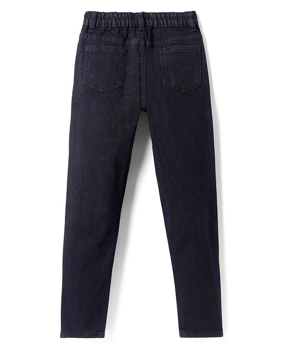 Pine Kids Woven Full Length Washed Denim Jeans -  Navy Blue
