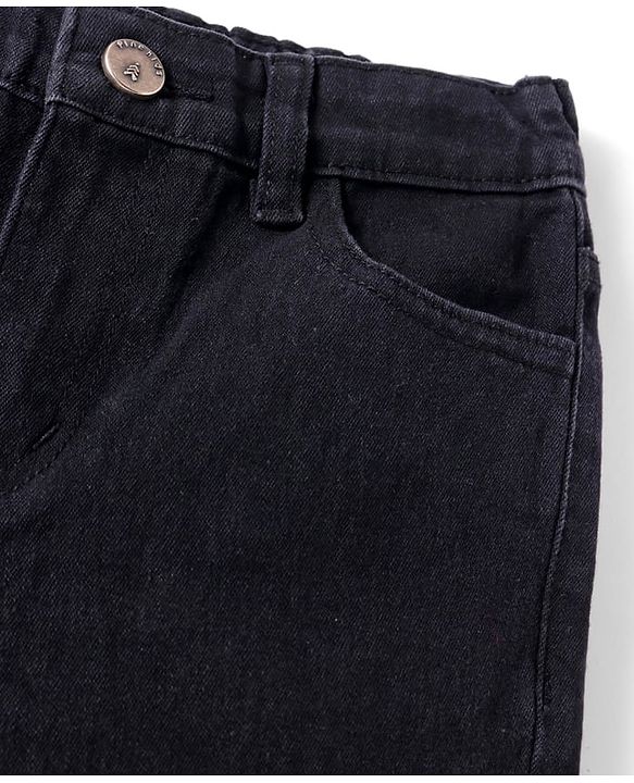 Pine Kids Woven Full Length Washed Denim Jeans -  Navy Blue