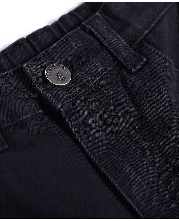 Pine Kids Woven Full Length Washed Denim Jeans -  Navy Blue