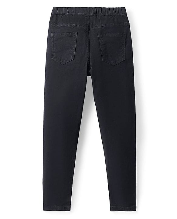 Pine Kids Woven Ankle Length Washed Denim Jeggings - Navy Blue