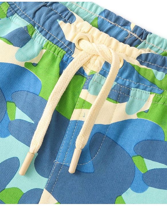 Pine Kids Above Knee Length Shorts With Camouflage Print - Blue