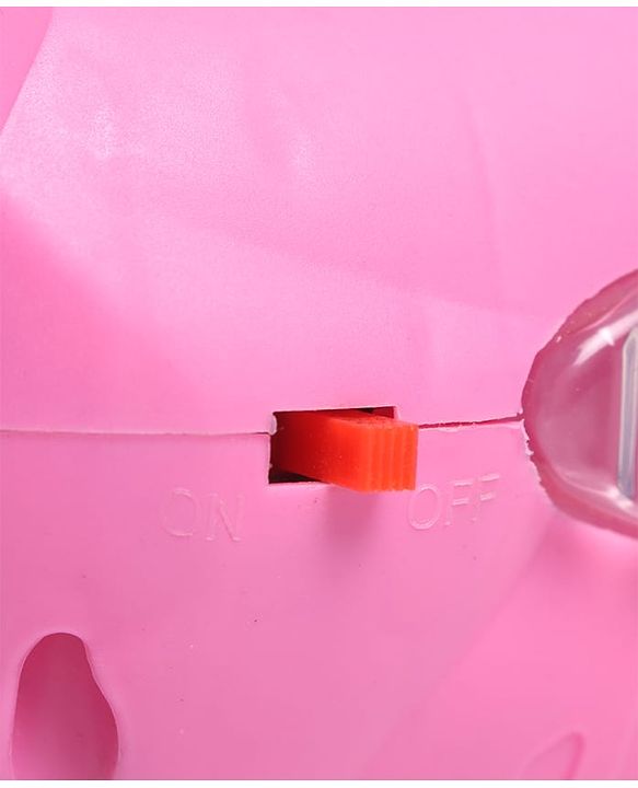 Babyhug Premium Balancing Car Toy with Interactive Revolving Cute Car with 4 Different Expressions| Colorful Led Lights & Music -Baby Pink