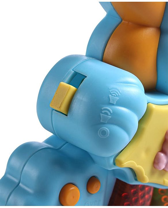 Babyhug Musical Lion Piano with Light-Up Keys & Animal Sounds and Melodies|Auditory & Motor Skill Development|Colorful Design,Volume Control,Baby-Safe Build|3+ Years| BIS|L*B*H: 18x13x3 cm|Blue