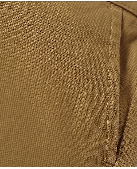 Pine Kids Cotton Woven Full Length Solid Colour Trouser - Tan