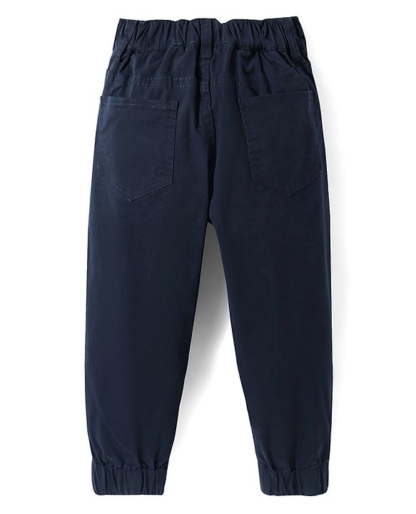 Pine Kids Cotton Woven Full Length Solid Trousers - White