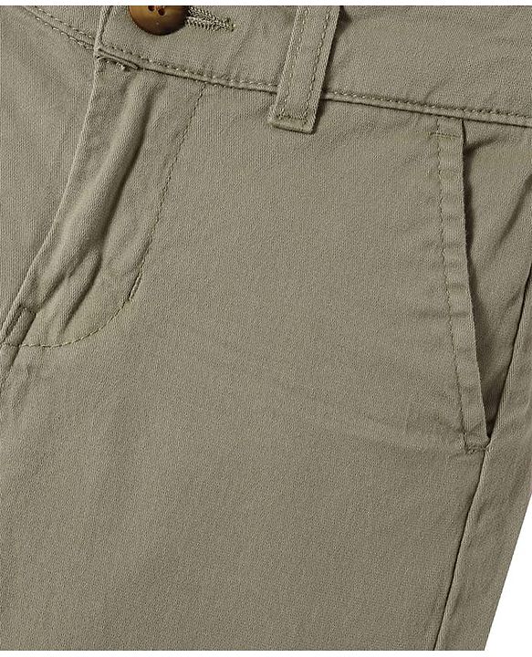 Pine Kids Cotton Woven Full Length Solid Trousers - Navy Blue