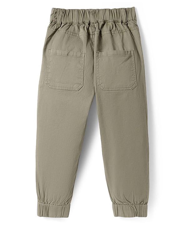 Pine Kids Cotton Woven Full Length Solid Trousers - Navy Blue