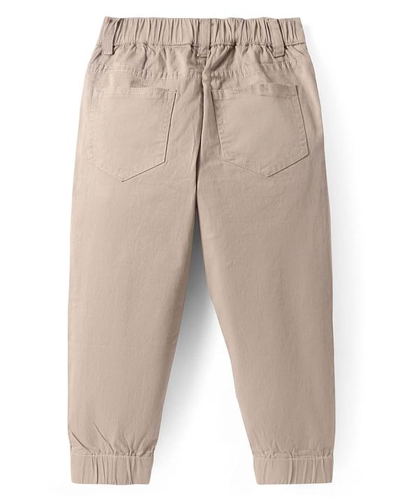 Pine Kids Cotton Woven Full Length Solid Trousers - Navy Blue
