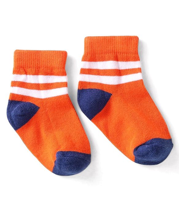 Cute Walk by Babyhug Knit Ankle Length Antibacterial Socks with Stripes Pack of 5 - Multicolor