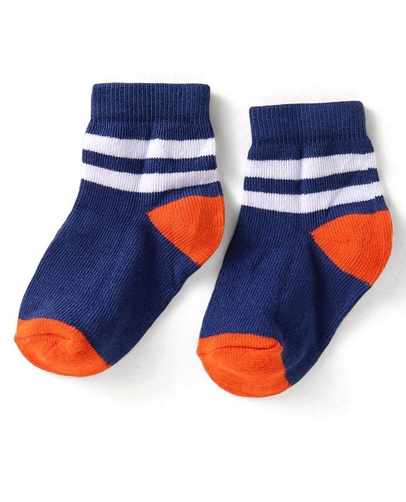 Cute Walk by Babyhug Knit Ankle Length Antibacterial Socks with Stripes Pack of 5 - Multicolor