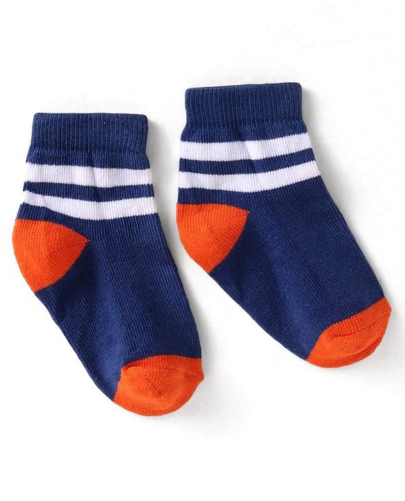 Cute Walk by Babyhug Knit Ankle Length Antibacterial Socks with Stripes Pack of 5 - Multicolor