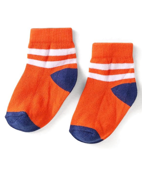 Cute Walk by Babyhug Knit Ankle Length Antibacterial Socks with Stripes Pack of 5 - Multicolor
