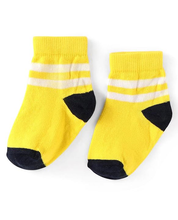 Cute Walk by Babyhug Knit Ankle Length Antibacterial Socks with Stripes Pack of 5 - Multicolor